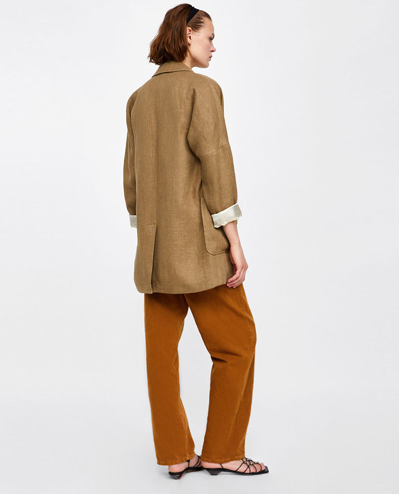 Fashion Khaki Pure Color Design Long Sleeves Coat,Coat-Jacket