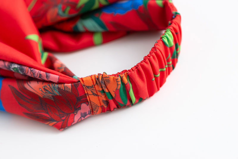 Fashion Multi-color Cross Shape Design Flower Pattern Hair Band,Hair Ribbons