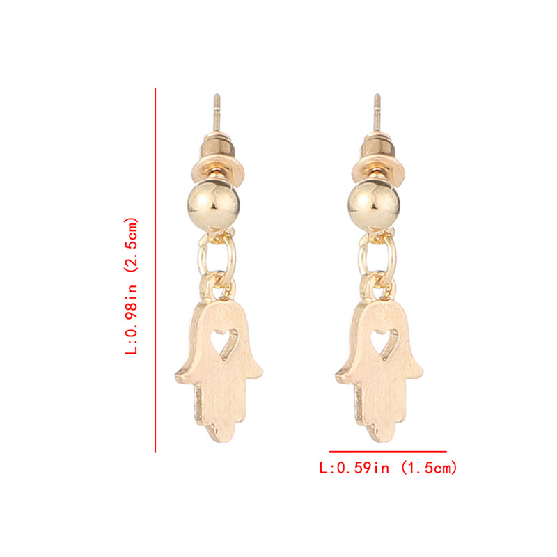 Fashion Gold Color Palm Shape Design Pure Color Earrings,Drop Earrings