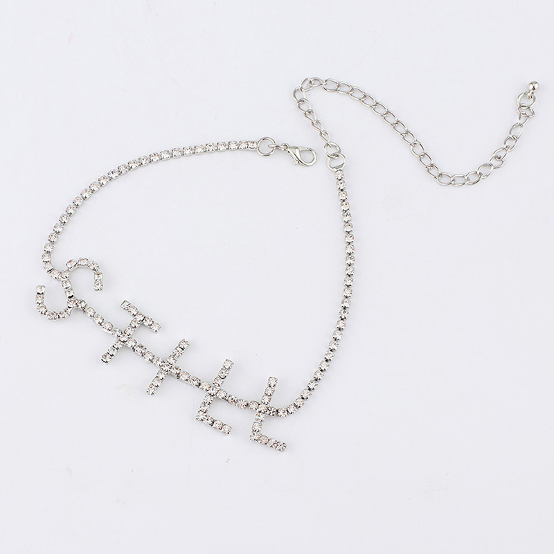 Fashion Silver Color Letter Shape Decorated Pure Color Necklace,Pendants