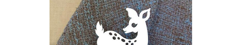 Vintage White Sika Deer Shape Design Simple Brooch,Korean Brooches