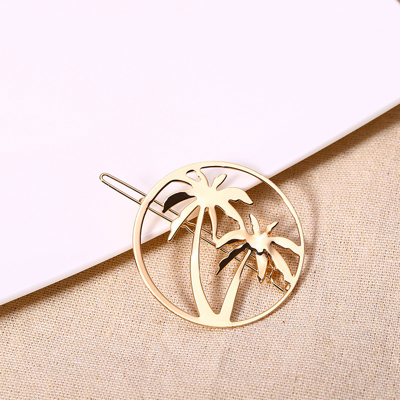 Fashion Silver Color Coconut Tree Decorated Pure Color Hairpin,Hairpins