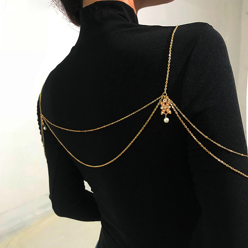 Fashion Gold Color Full Diamond Decorated Body Chain,Body Piercing Jewelry