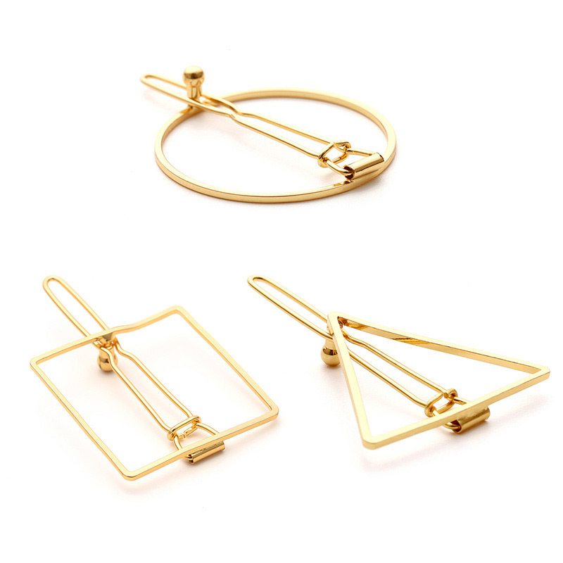 Fashion Gold Color Triangle Shape Design Pure Color Hairpin,Hairpins