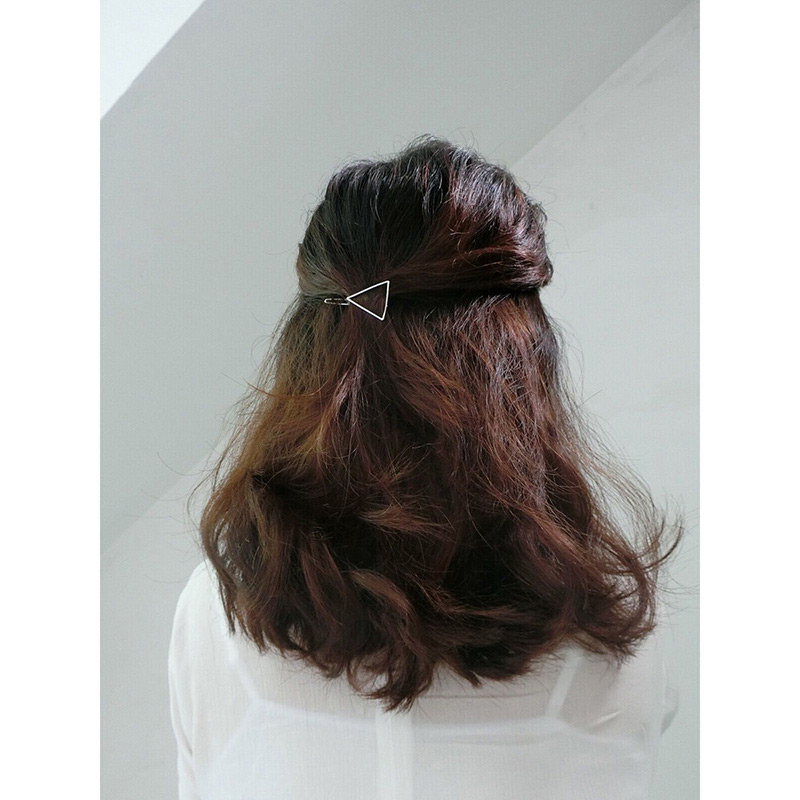 Fashion Silver Color Square Shape Design Pure Color Hairpin,Hairpins