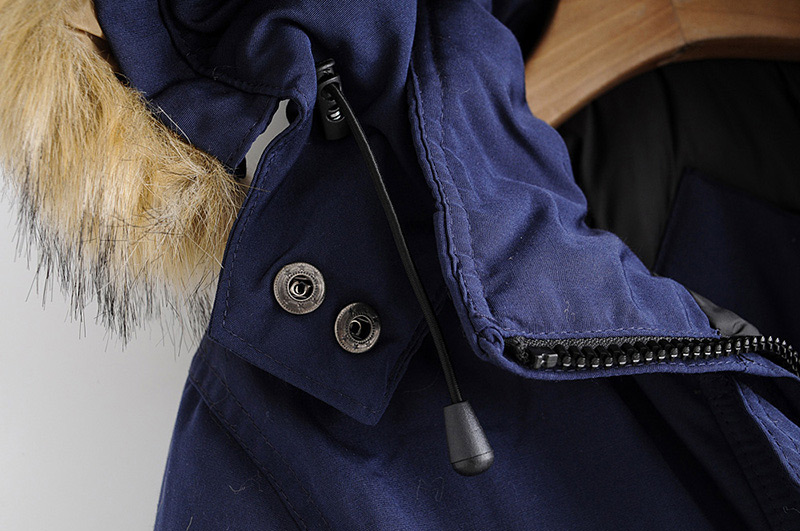 Elegant Blue Pure Color Design Long Sleeves Parker Coat,Coat-Jacket