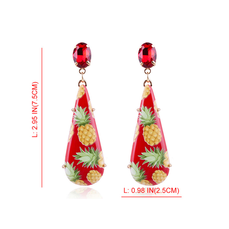 Fashion Red Pineapple Pattern Decorated Earrings,Drop Earrings