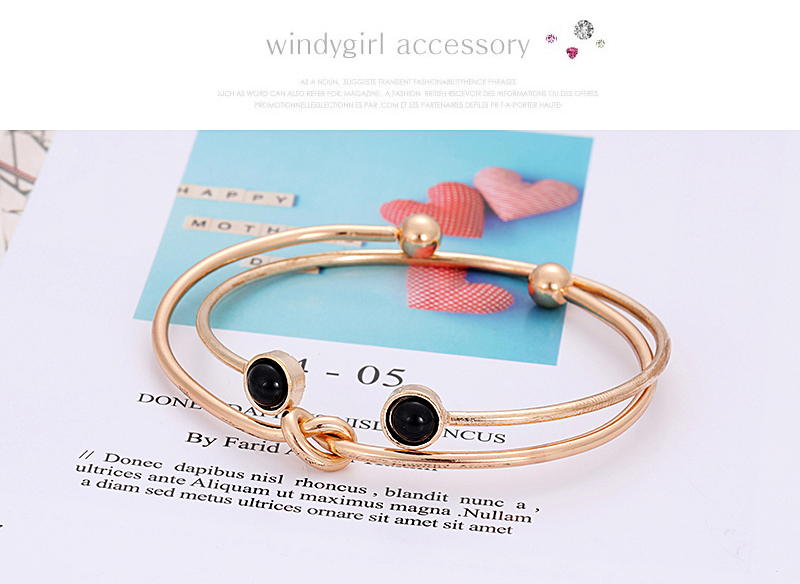 Fashion Gold Color Letter Love Shape Design Bracelet(3pcs),Fashion Bangles
