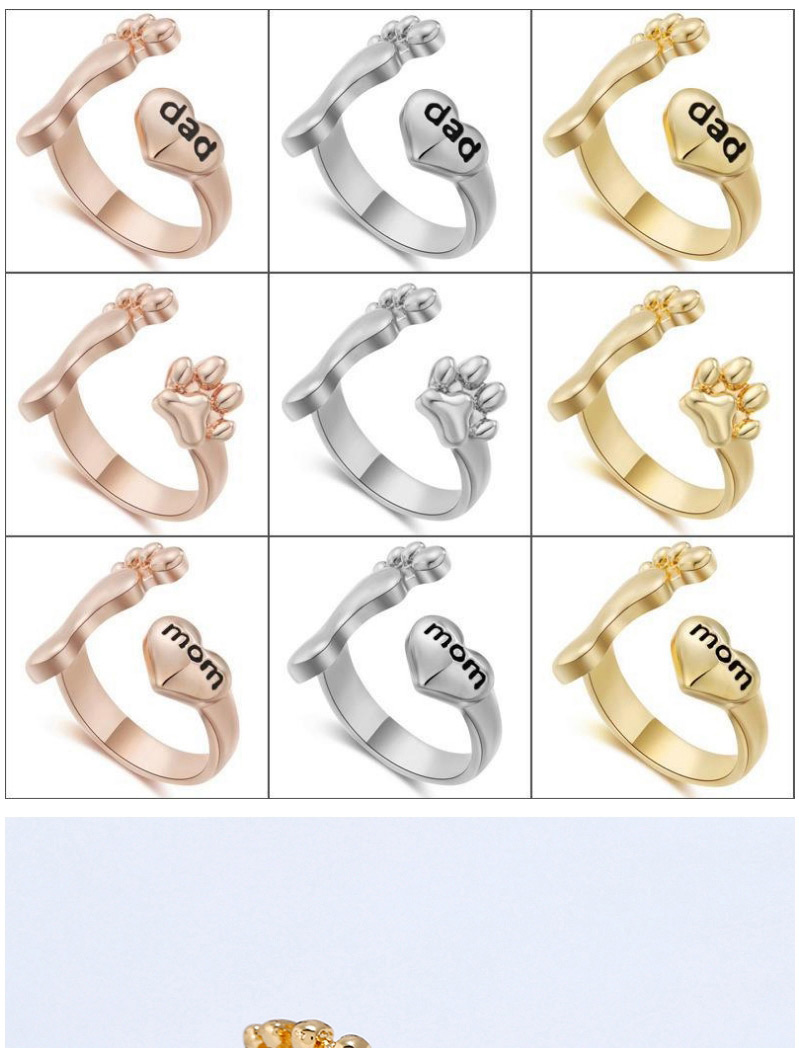 Lovely Rose Gold Pure Color Design Foot Shape Ring,Fashion Rings
