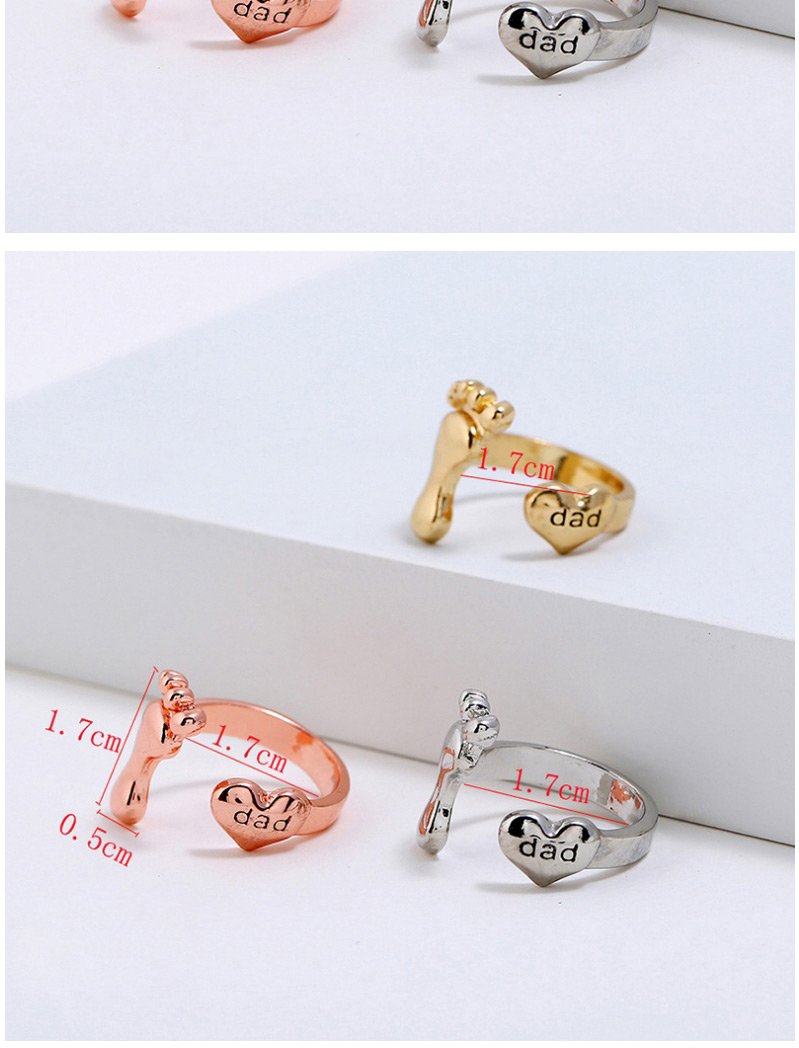 Lovely Rose Gold Letter Love Pattern Decorated Ring,Fashion Rings