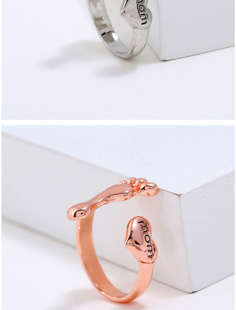 Lovely Silver Color Pure Color Design Foot Shape Ring,Fashion Rings