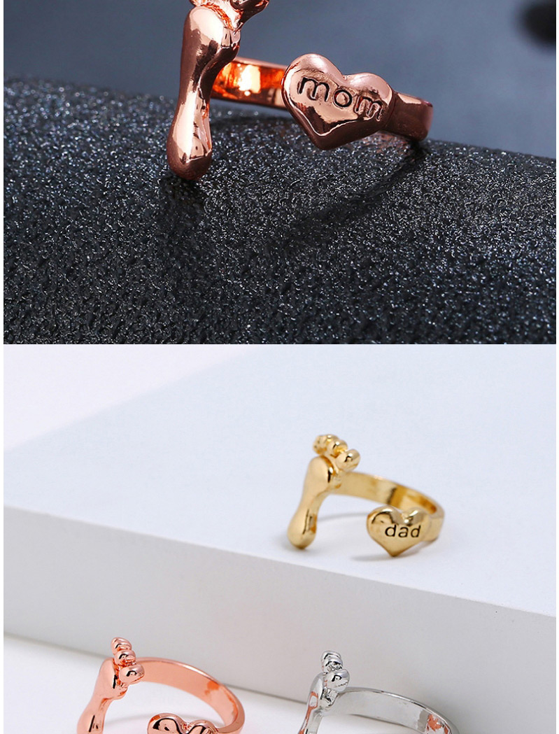 Lovely Gold Color Pure Color Design Foot Shape Ring,Fashion Rings