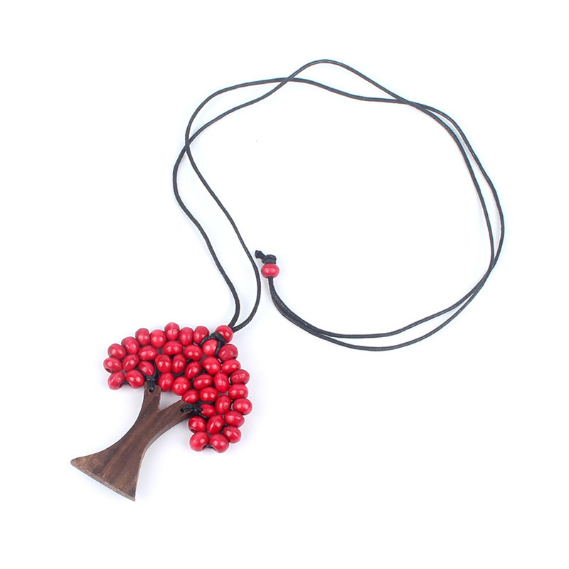 Fashion Red Tree Shape Decorated Necklace,Pendants