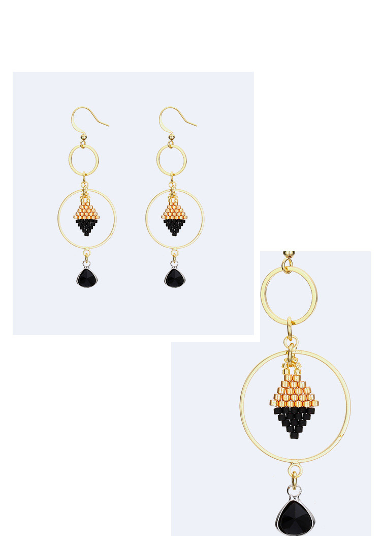 Fashion Gold Color Geometric Shape Decorated Earrings,Earrings