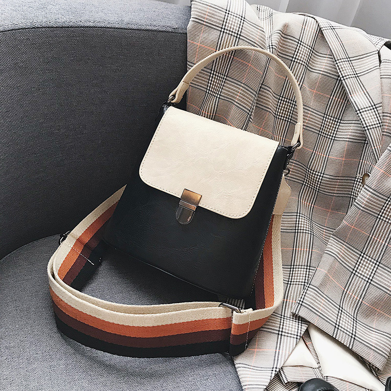 Fashion Brown Color Matching Decorated Shoulder Bag,Handbags