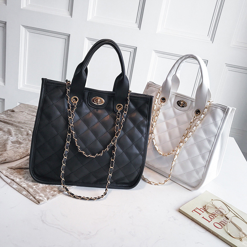 Fashion Black Pure Color Decorated Handbag,Handbags