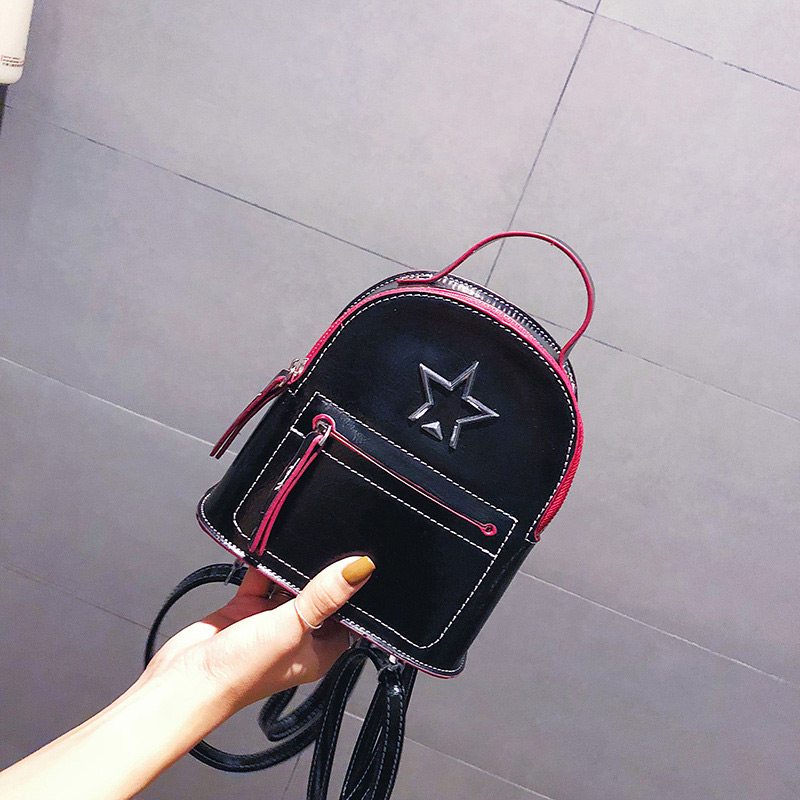 Fashion Black Zipper Decorated Backpack,Backpack