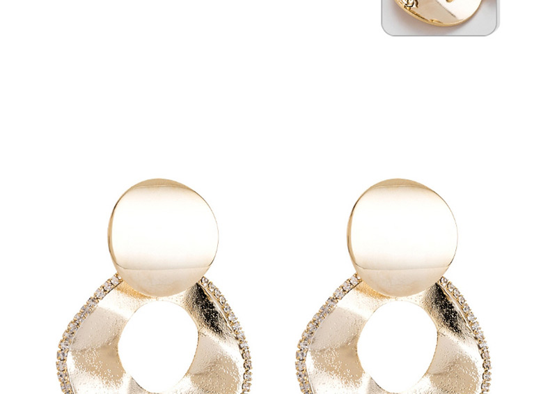 Fashion Gold Color Irregular Shape Decorated Earrings,Stud Earrings