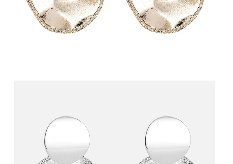 Fashion Silver Color Irregular Shape Decorated Earrings,Stud Earrings