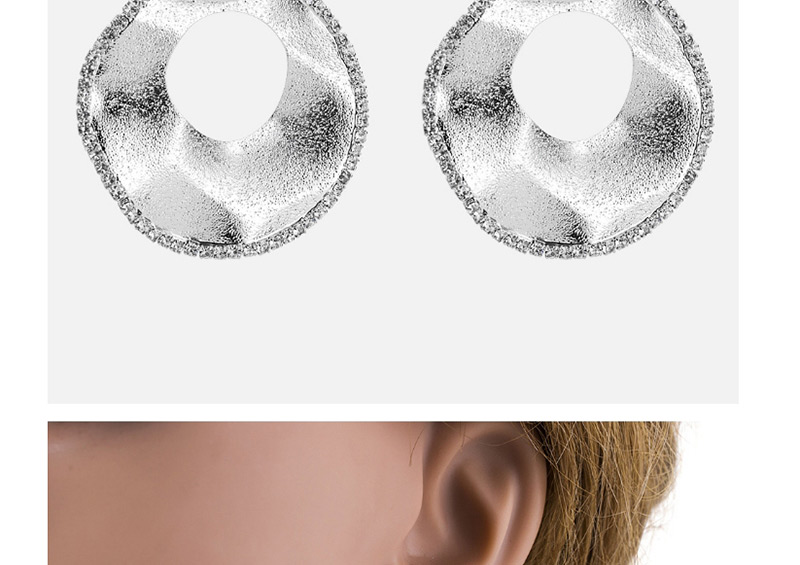 Fashion Silver Color Irregular Shape Decorated Earrings,Stud Earrings