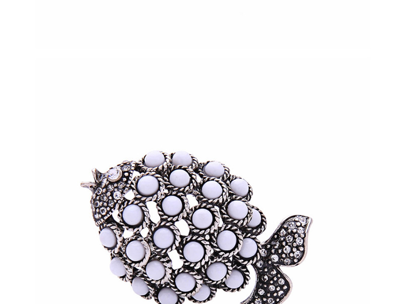 Fashion White Fish Shape Decorated Brooch,Korean Brooches