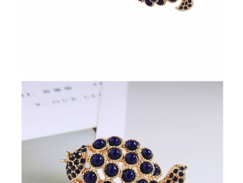Fashion Blue Fish Shape Decorated Brooch,Korean Brooches