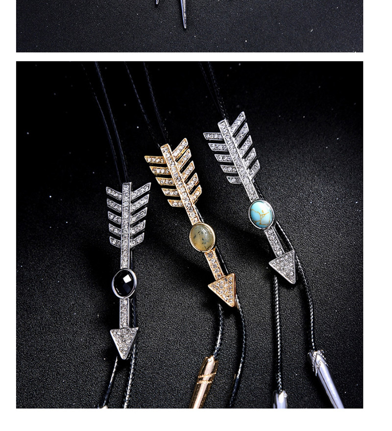 Fashion Silver Color+blue Arrow Shape Decorated Necklace,Multi Strand Necklaces