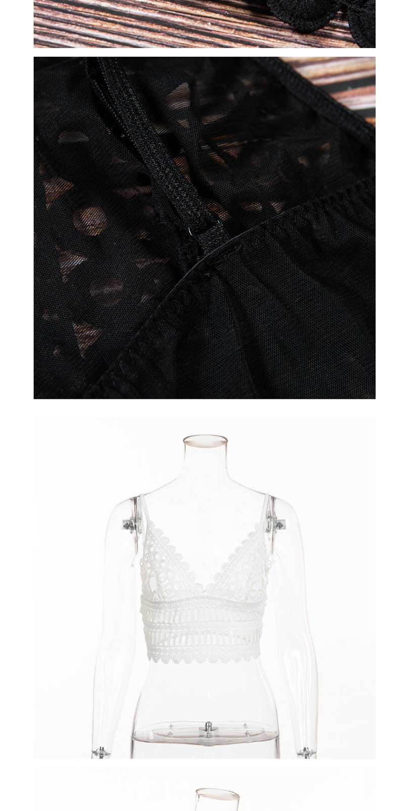 Sexy White Hollow Out Design Vest,SLEEPWEAR & UNDERWEAR