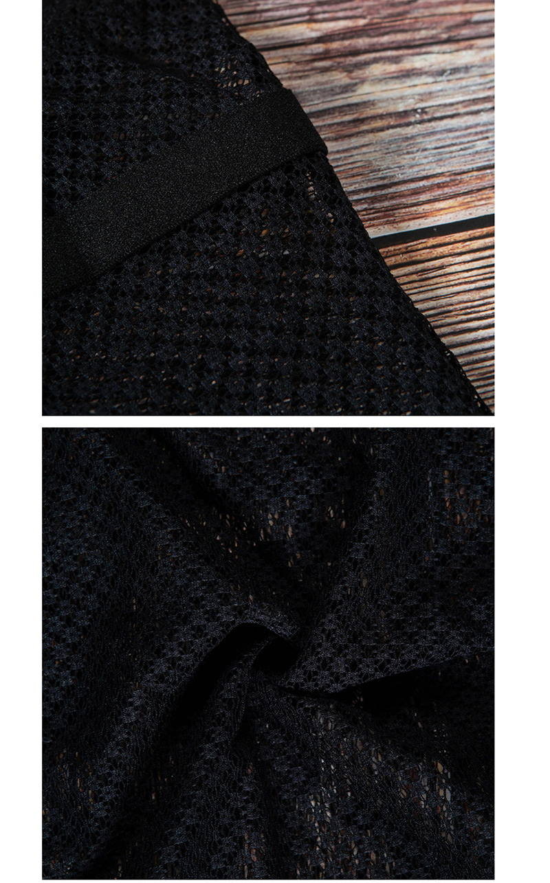 Sexy Black Flower Pattern Decorated Suspender Jumpsuit,SLEEPWEAR & UNDERWEAR
