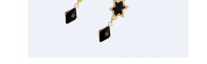 Fashion Black Geometric Shape Decorated Earrings,Earrings