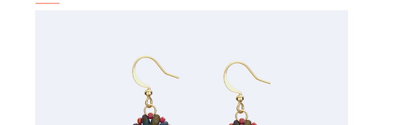 Fashion Multi-color Flower Shape Decorated Tassel Earrings,Earrings