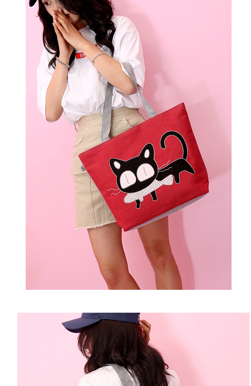 Fashion Red Cat Pattern Decorated Bag,Messenger bags