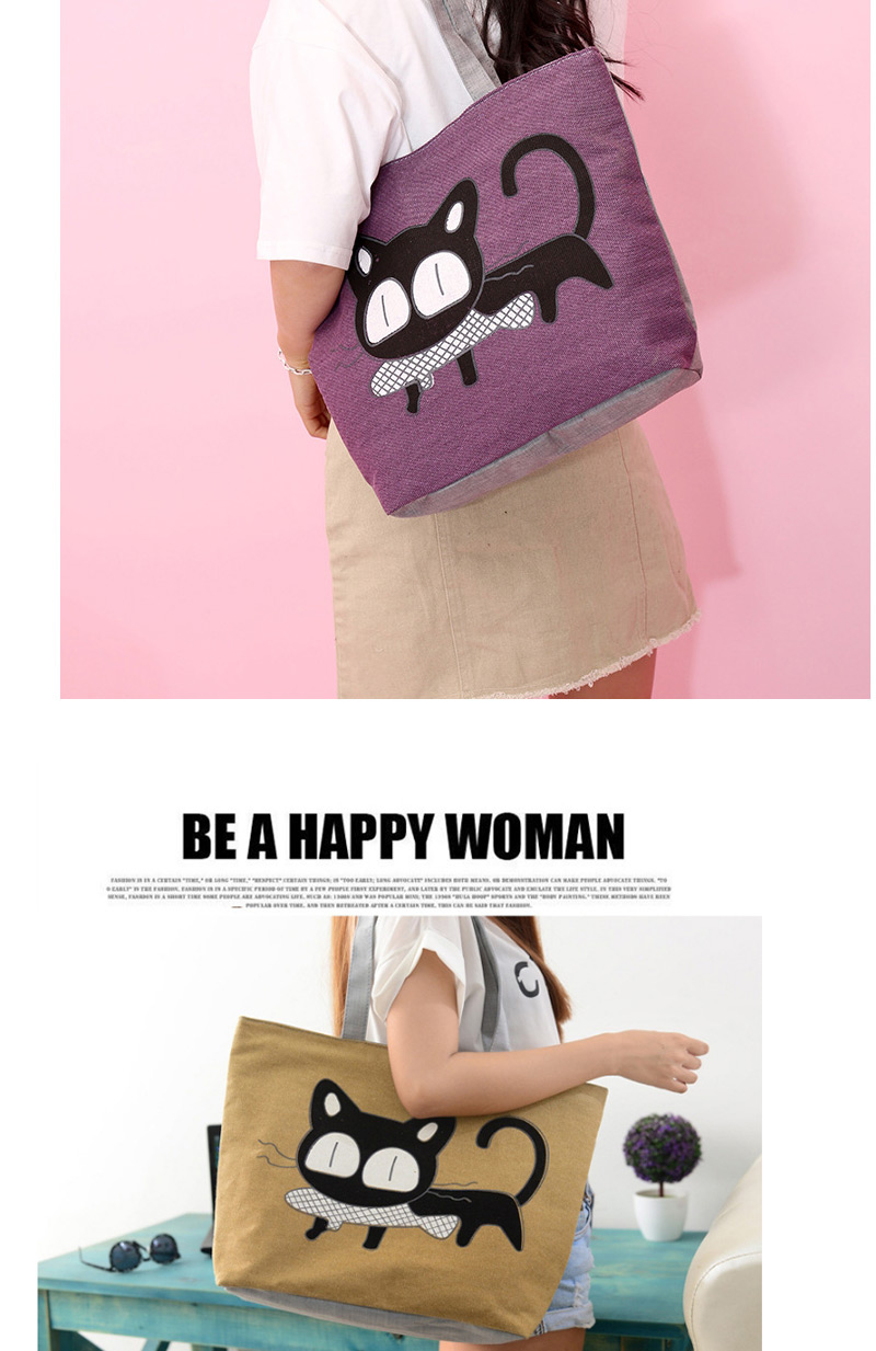Fashion Purple Cat Pattern Decorated Bag,Messenger bags