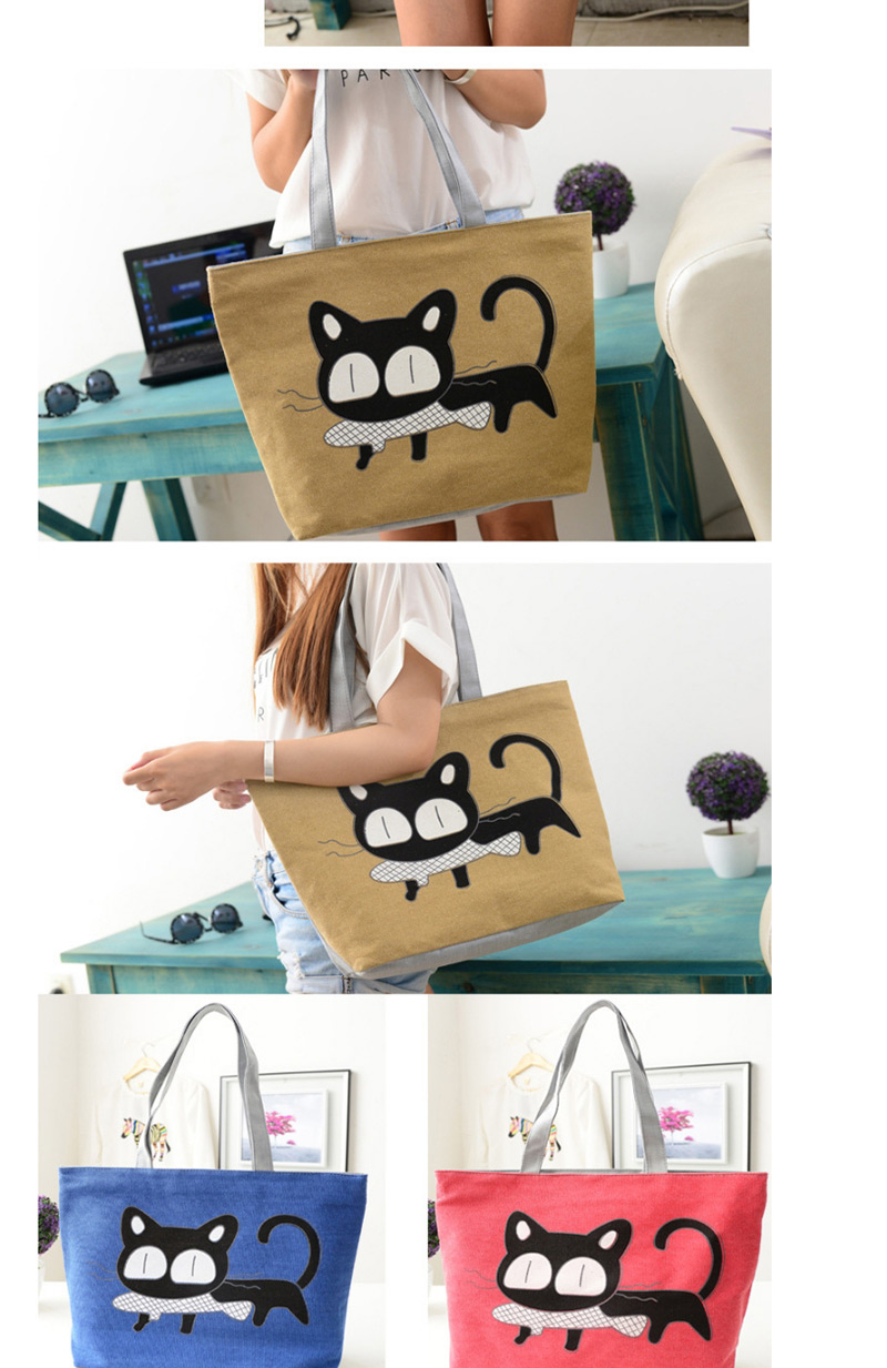 Fashion Blue Cat Pattern Decorated Bag,Messenger bags