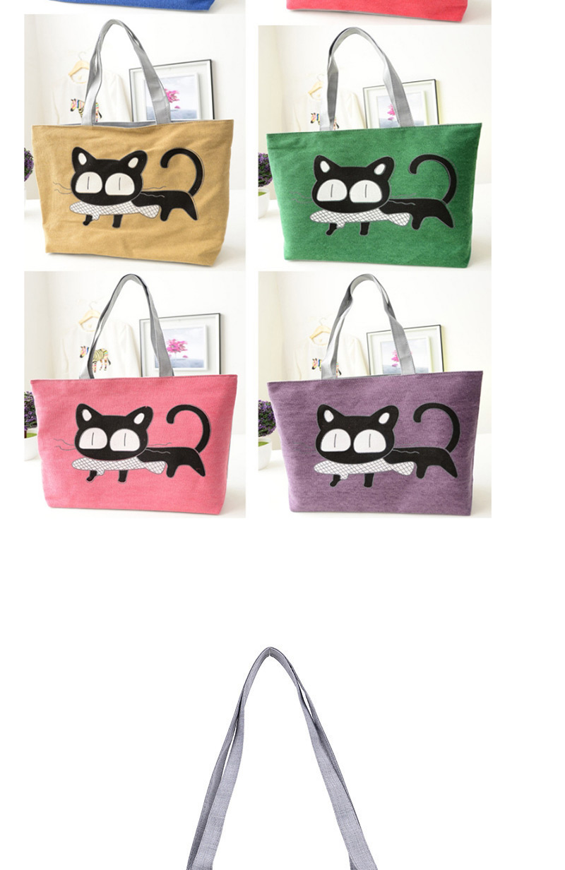 Fashion Green Cat Pattern Decorated Bag,Messenger bags