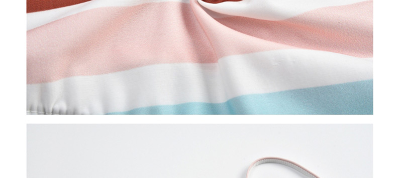 Sexy Multi-color Stripe Pattern Decorated Swimwear(2pcs),Bikini Sets
