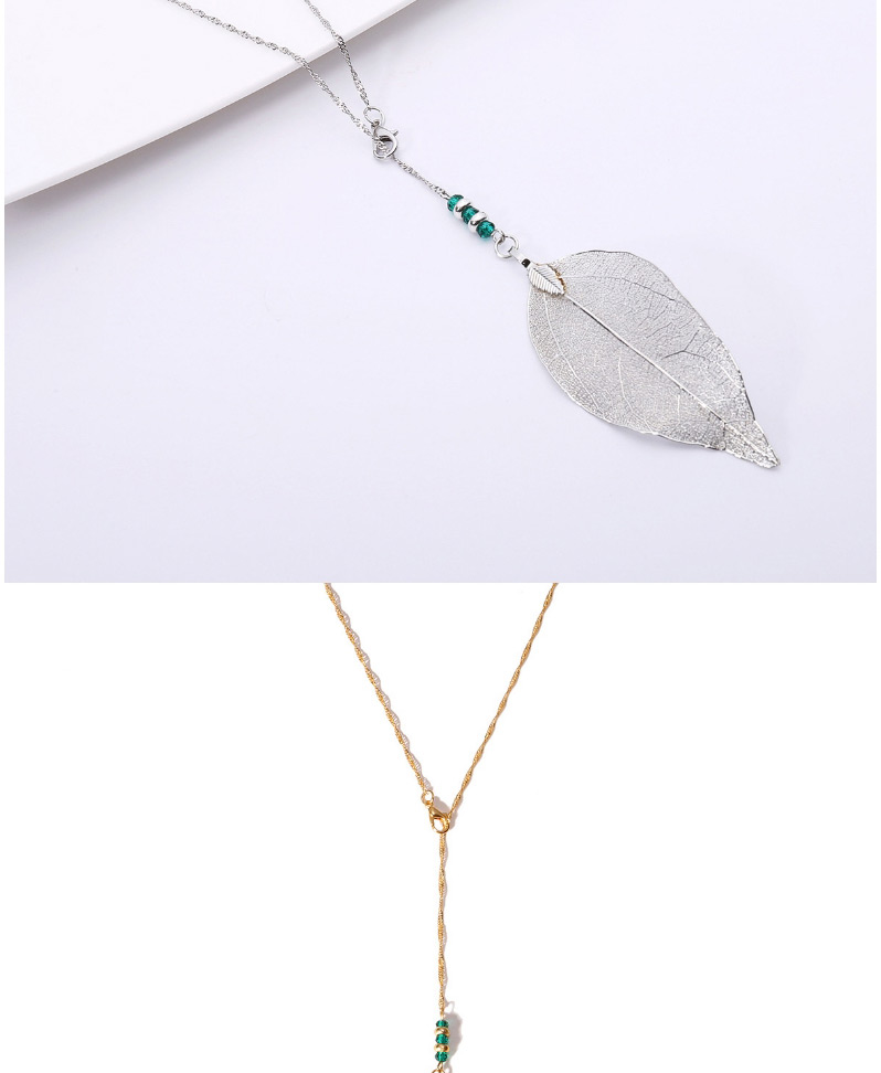 Fashion Silver Color Leaf Shape Design Necklace,Body Piercing Jewelry