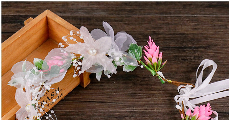 Fashion Pink Flower Shape Decorated Hair Accessories,Hair Ribbons