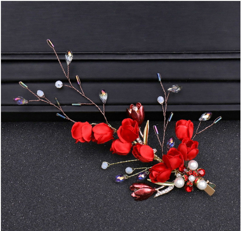 Fashion Red Flower Shape Decorated Hair Accessories,Hairpins