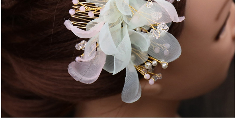 Fashion Light Pink Flower Shape Decorated Hair Accessories,Hair Ribbons