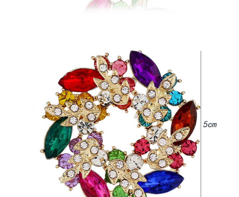 Fashion Multi-color Full Diamond Decorated Brooch,Korean Brooches