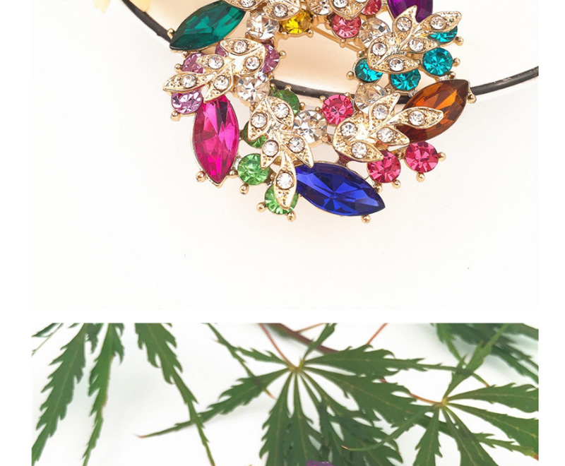 Fashion Multi-color Full Diamond Decorated Brooch,Korean Brooches