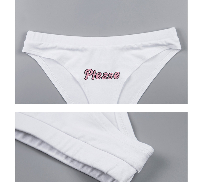 Sexy White Letter Pattern Decorated Underpants,SLEEPWEAR & UNDERWEAR