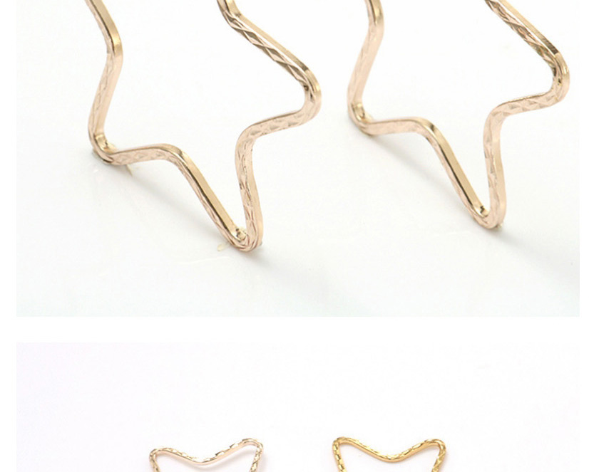 Fashion Gold Color Star Shape Decorated Earrings,Hoop Earrings