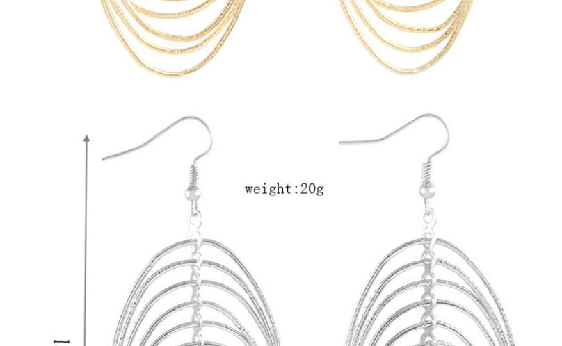 Fashion Gold Color Multi-layer Design Pure Color Earrings,Drop Earrings