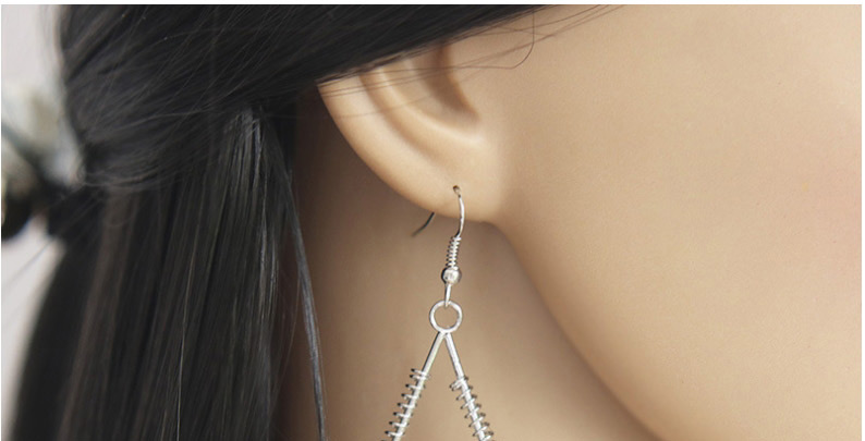 Fashion Silver Color Geometric Shape Decorated Earrings,Drop Earrings