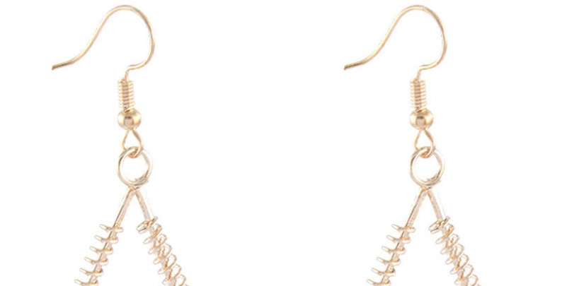 Fashion Rose Gold Geometric Shape Decorated Earrings,Drop Earrings