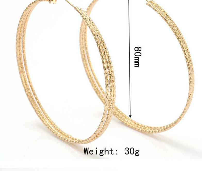 Fashion Gold Color Round Shape Decorated Pure Color Earrings,Hoop Earrings