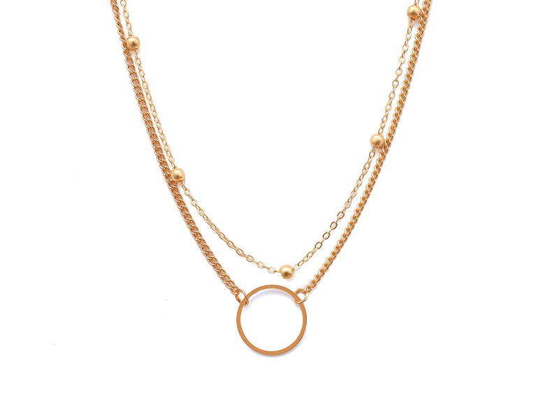 Fashion Gold Color Mult-layer Deisgn Pure Color Necklace,Multi Strand Necklaces
