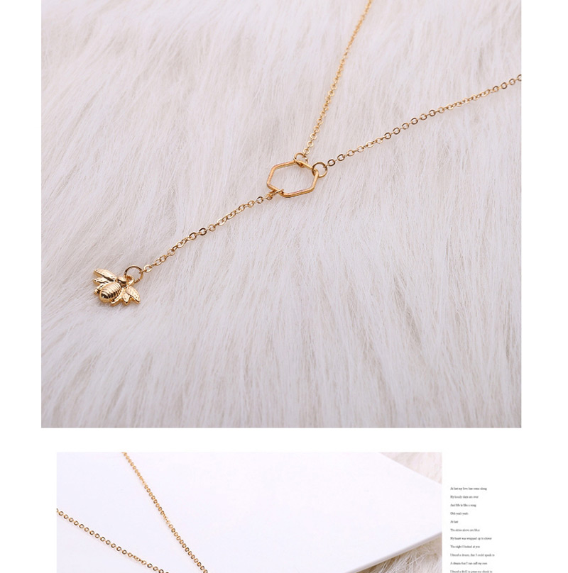 Fashion Gold Color Bee Shape Decorated Necklace,Multi Strand Necklaces